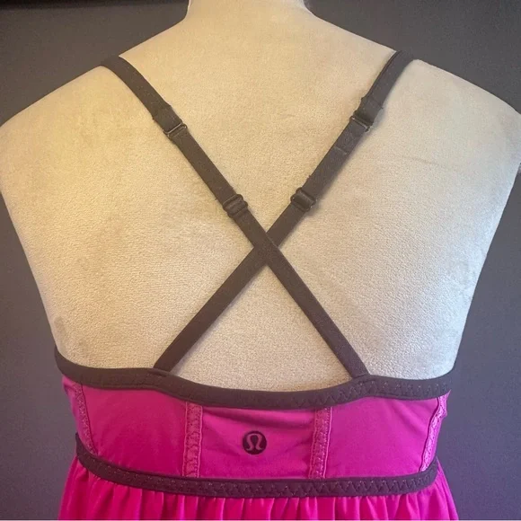 Lululemon Rehearsal Tank Top Adjustable Straps Sz 8 Pink Ballet Workout - Picture 5 of 10